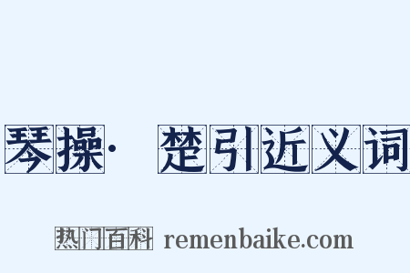 琴操·楚引近义词是什么意思的图片